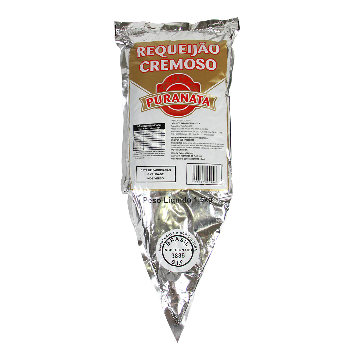 REQUEIJÃO PURANATA SEM AMIDO 1,5 KG (CX 8 BIS)